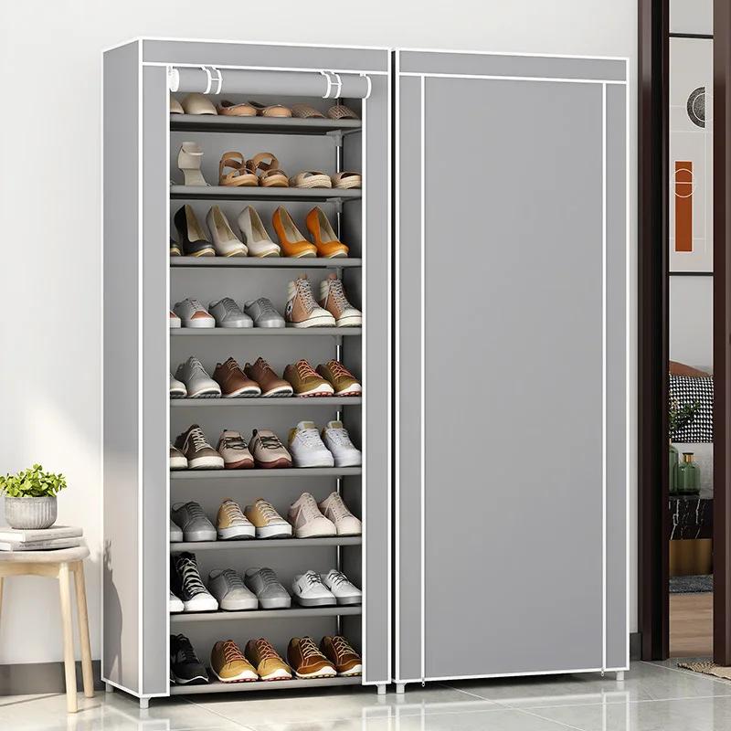 Shoes Rack With Dustproof Cloth Non-Woven Fabric Shoe Stands Organizer Closet Home Shoes Storage Holder Shelfs
