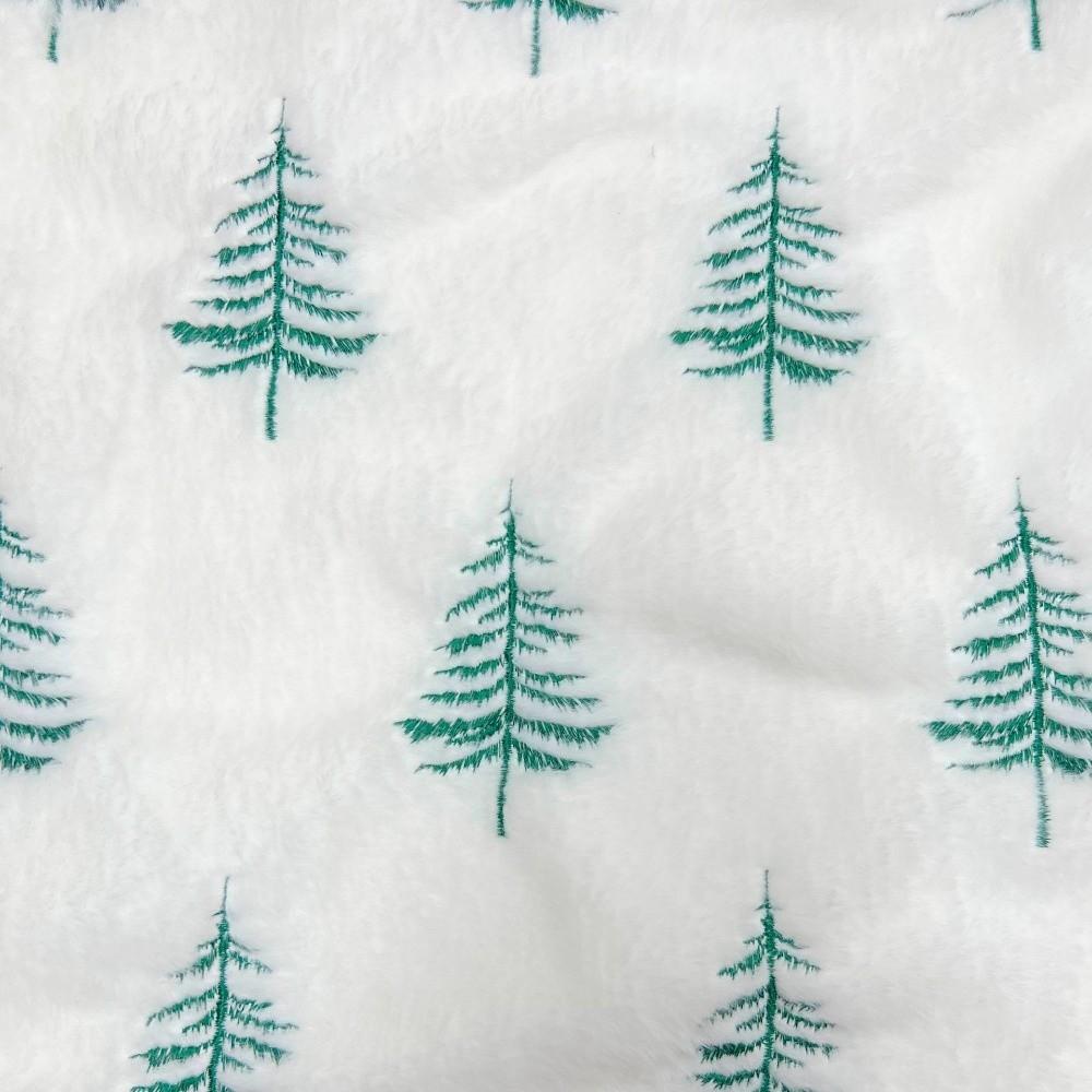 Snowflake Throw Pillowcase Faux Fur Cushion Cover Cozy Embroidered Pillow Covers Home