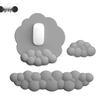 Кожаный коврик для мыши Cloud и подставка для запястий из пены с эффектом памяти - Нескользящая силиконовая поддержка для клавиатуры