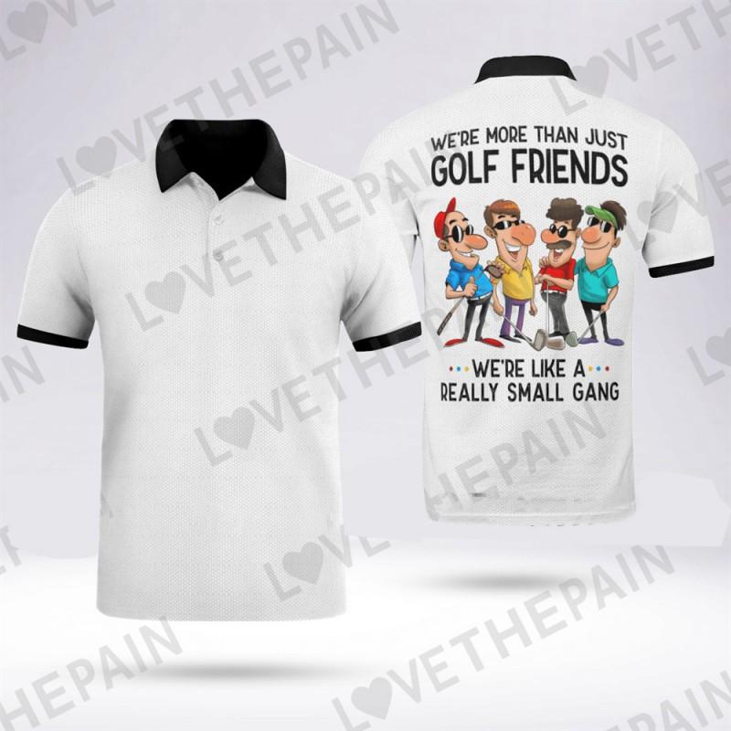 Men's Golf Wear Printed Casual Fashionable POLO Shirt Short-sleeved T-shirt Quick-drying Breathable Horse