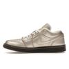 Air Jordan 1 Low SE Metallic Zinc Women Sneakers Silver Summit-White Velvet-Brown HQ3529-099
