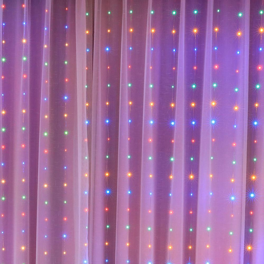 3M светодиодные гирлянды для занавесок AA на батарейках гирлянды Рождественская гирлянда на Новый год Свадебная вечеринка Терраса Домашний сад Украшение вечеринки