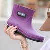 Модные британские короткие женские резиновые сапоги, нескользящие женские резиновые сапоги с низким голенищем, уличные сапоги для ходьбы по воде, резиновые сапоги, сапоги для кухни для мамы