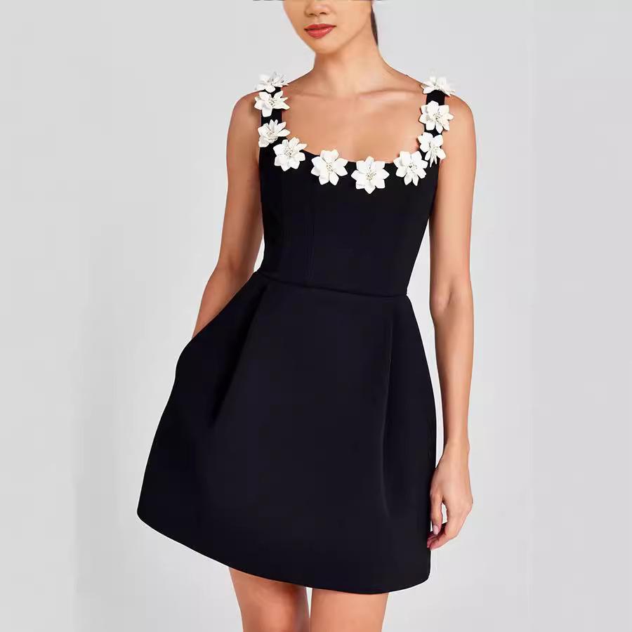 Европейское и американское весенне-летнее платье-комбинезон без рукавов с карманами - Свободное повседневное женское платье