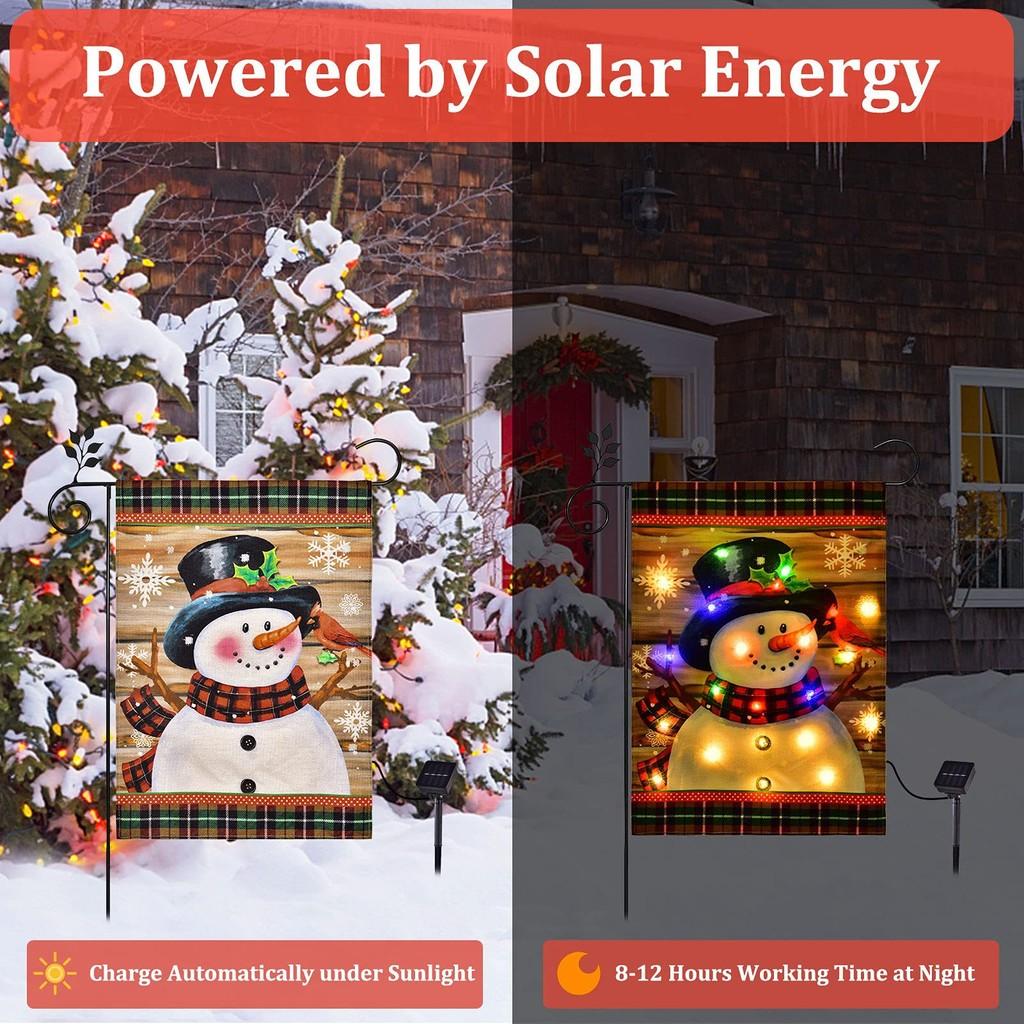 Festive Solar Flag Lights For Outdoor Christmas Decorations With Enchanting Led Effects