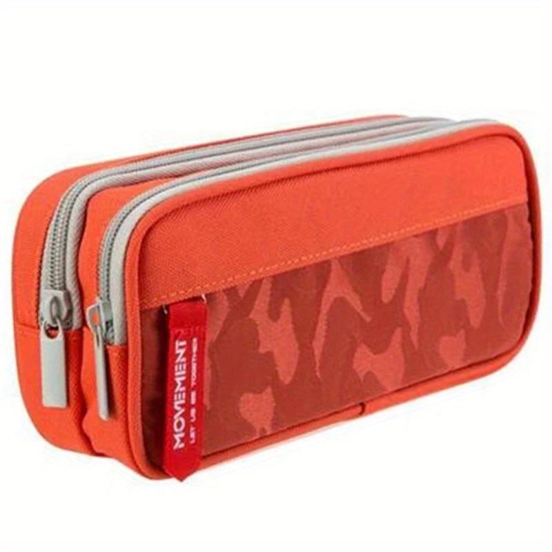 Двойная молния, камуфляжный холщовый пенал для мальчиков, сумка-карандаш, школьная сумка для канцелярских принадлежностей, студенческий пенал, школьные принадлежности, сумки для хранения