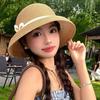 Beach Bow Straw Cap Hepburn Visor Basin Cap New Bucket Sun Hat  Travel