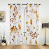 Autumn Leaf Bird Fruit Curtains for Bedroom Living Room Window Curtain Treatments Blinds Kitchen Home Decor Drapes