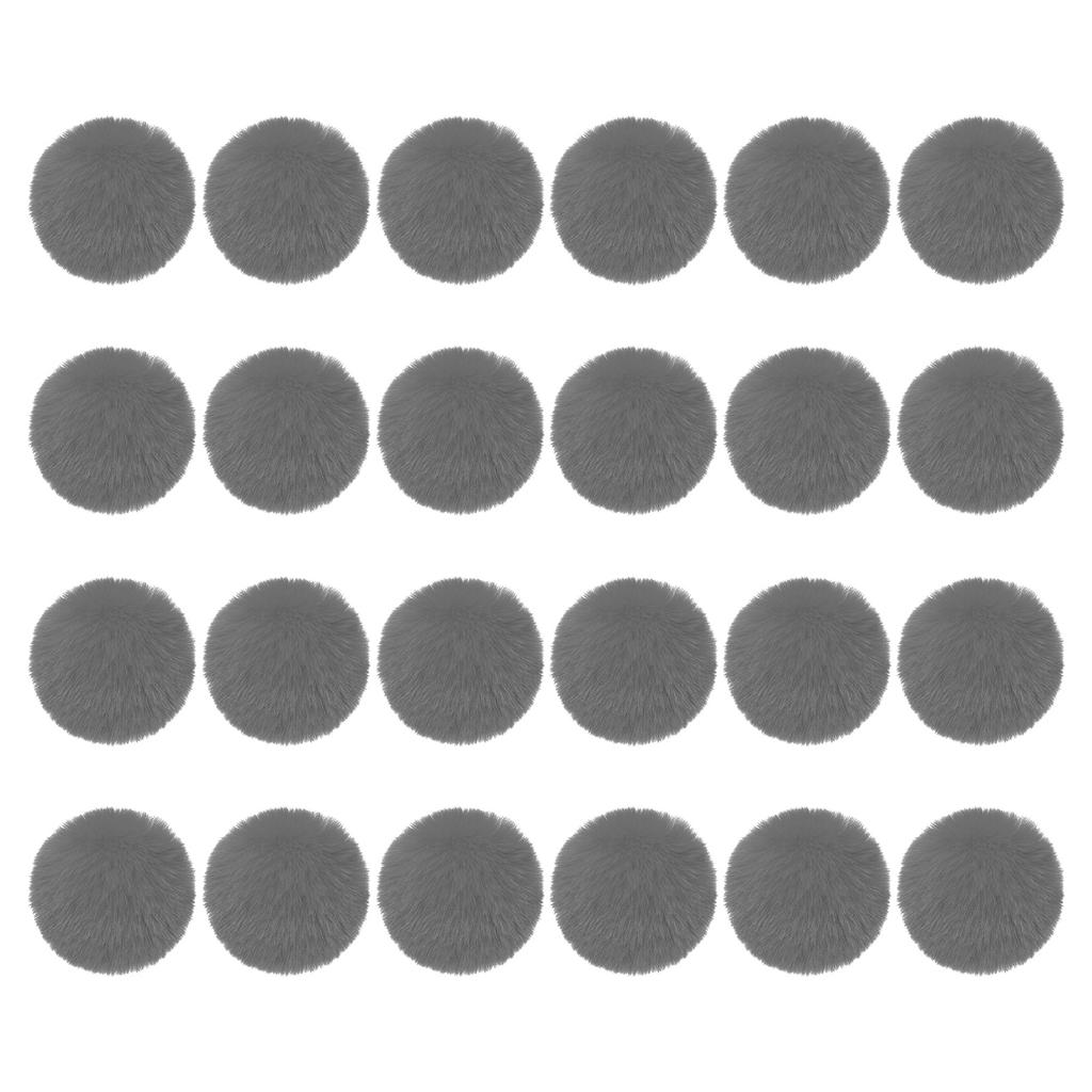 Помпоны из искусственного меха для шапок, 24 шт. пушистые мягкие меховые помпоны с эластичной петлей для брелока, вязаных шапок, шарфов, перчаток своими руками
