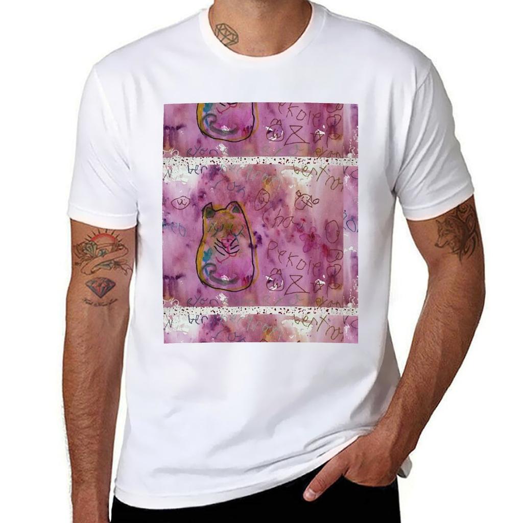 Magenta Cat Tshirt Athletic Quick Dry For Men Tshirt