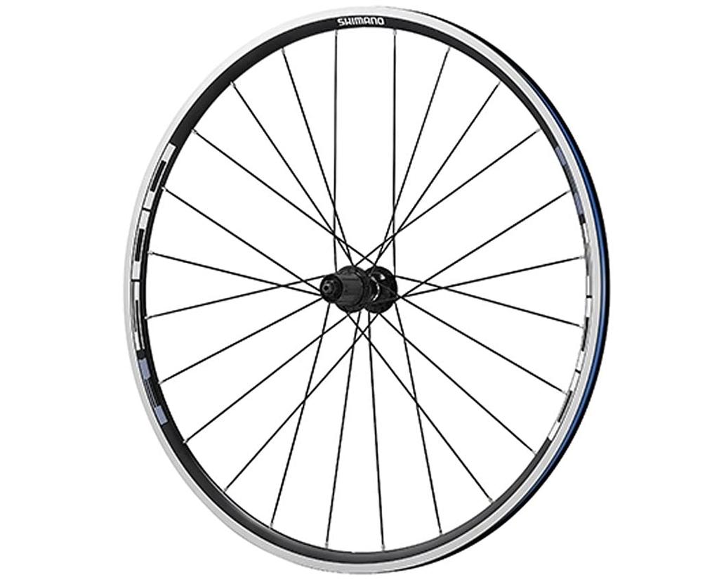 SHIMANO Заднее дорожное колесо, совместимое со спецификацией Aero Spoke, черное, EWHR501ARCBMYL WH-R501A-R 8/9/10S (Монотонная наклейка)