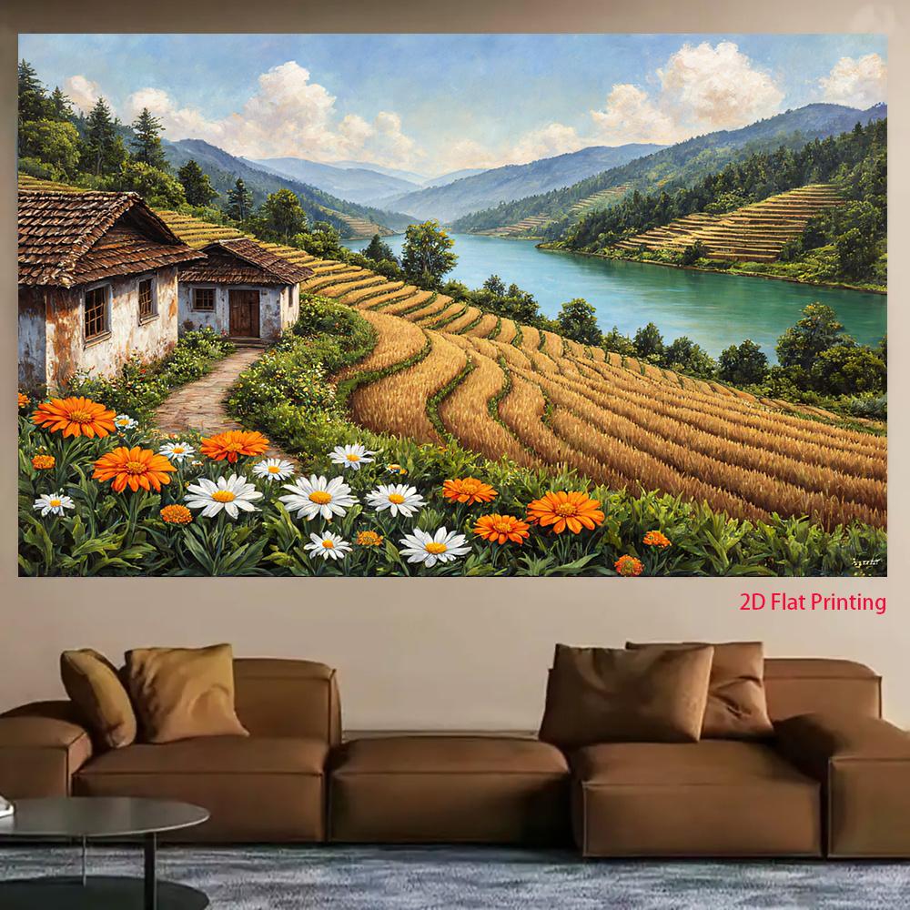 2D flat surface, 1 piece of country-style banner background fabric, suitable for parties and outdoor/indoor celebrations