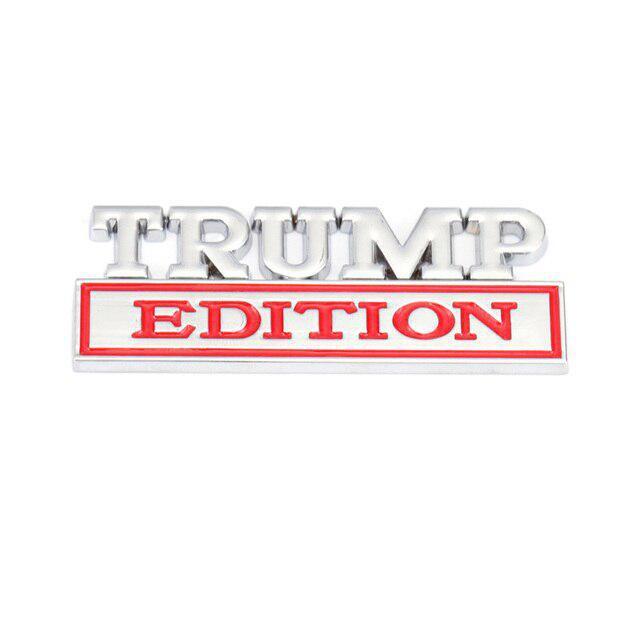 Наклейка на автомобиль металлическая Trump Edition Badge Emblem передняя решетка капота для всех моделей