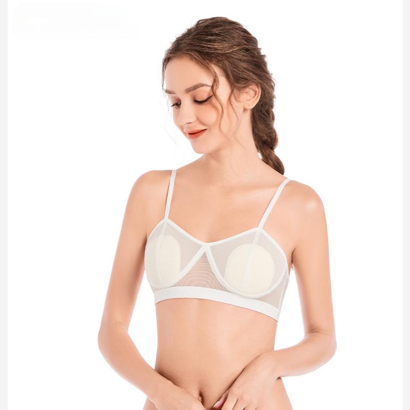 Тонкие бретели Тонкая секция Pure Desire Mesh Дышащее нижнее белье без стального кольца Верх с полным запахом поддерживающий бюстгальтер