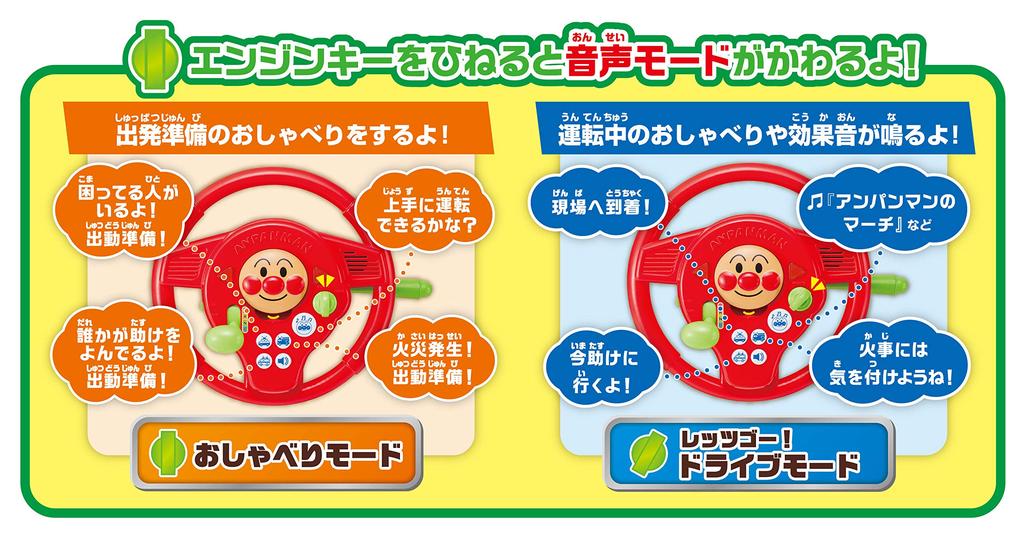 AGATSUMA Anpanman Talking Kids Driver