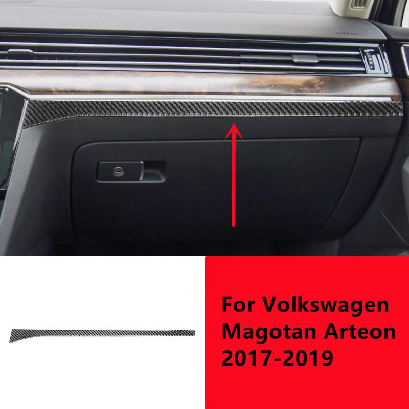 Наклейки для внутренней отделки автомобиля из углеродного волокна для Volkswagen VW Magotan Arteon 2017-накладка на центральную консоль автомобиля