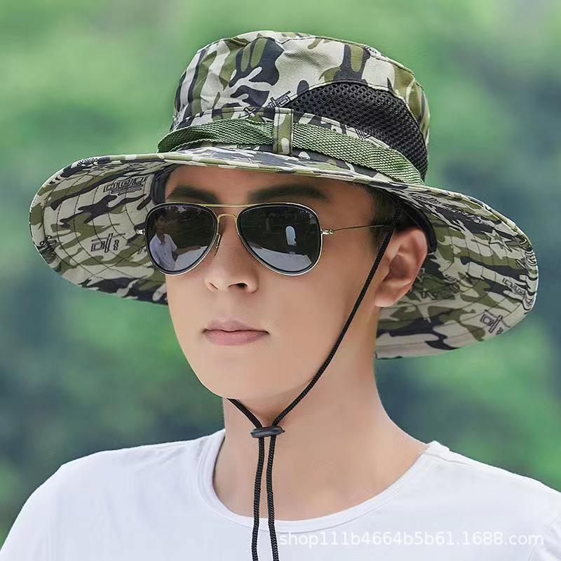 Sun Protection Hat Hat Men's Summer Fishing Hat Sun Protection Sun Hat Breathable Summer Men's Bucket Hat Mountaineering Hat