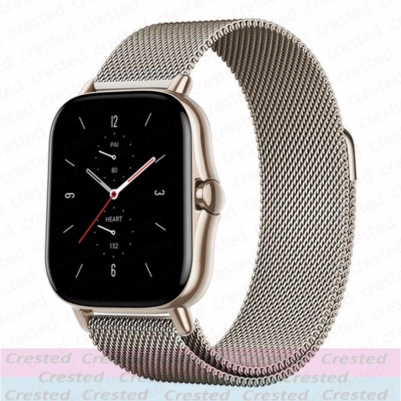 Миланский петлевой ремешок Для Amazfit GTS/2/2e/3/4/GTS2 Mini/GTR/47мм/GTR2/3/4/5/Pro stratos Браслет Amazfit bip 6 5 20мм/22мм ремешок