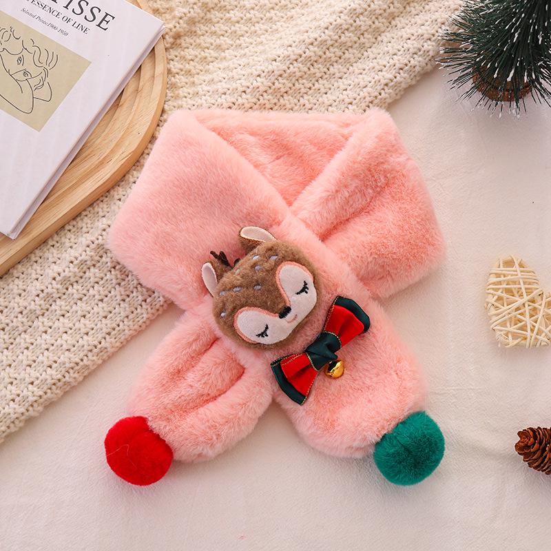 Рождественский снуд: Плюшевый зимний шарф-манишка для младенцев, малышей, мальчиков и девочек