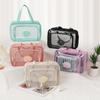 Wet and Dry Separation Toiletry Storage Pouch Transparent Makeup Handbag Clear Toiletry Case Beach