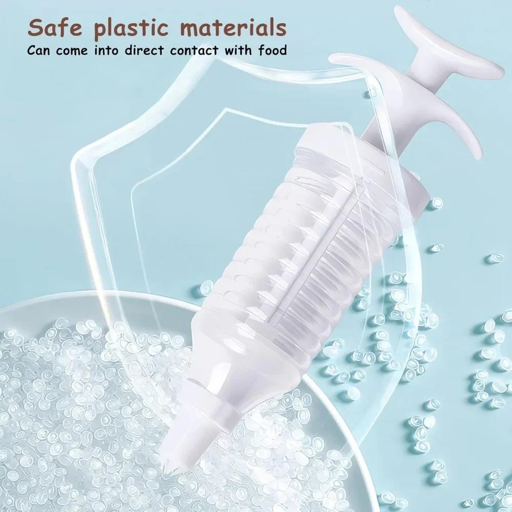 For Gift Baking Lover Icing Syringe, with 8 Pieces Icing Nozzles, Cake Decorating Kit Piping Nozzle Dessert Decorator