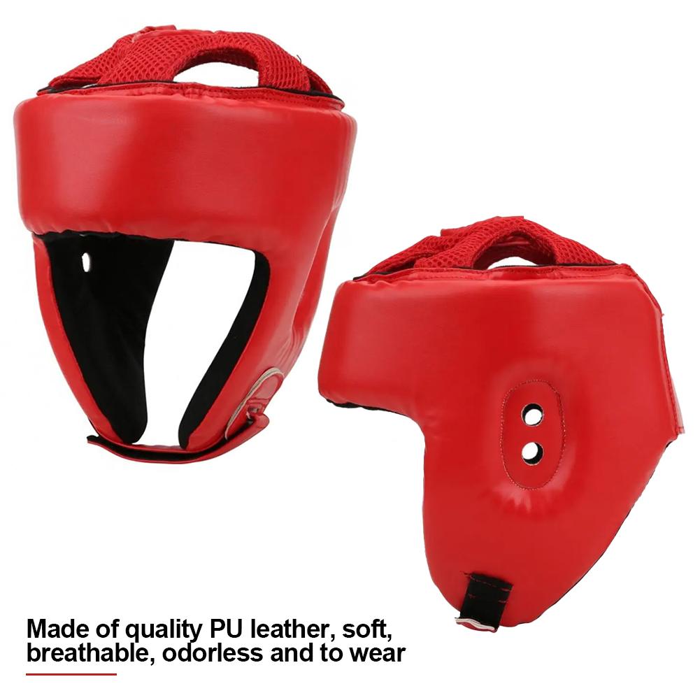 Шлем для кикбоксинга из искусственной кожи для взрослых, для мужчин и женщин, для каратэ, для кикбоксинга, для тренировок по бою, для защиты головы, для полного лица