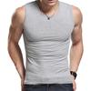 Vest Men's Solid Colour Sleeveless Round Neck Vest Slimming Bodybuilding Vest Undershirt