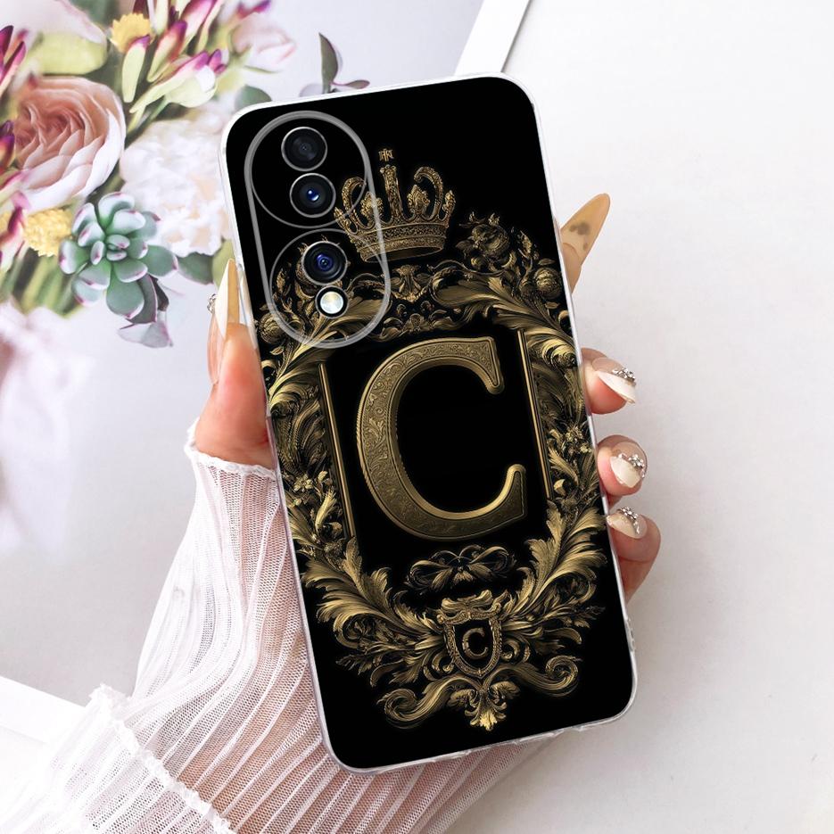 For Honor 70 Pro Plus Case HPB-AN00 Luxury Crown Letters Cover Soft Silicone Phone Case For Honor 70 Pro Honor70 Pro+ Funda Bags