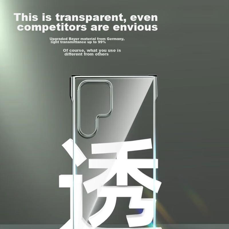 Phone Case for Samsung S23+, SAMSUNG S23+ Shockproof, Anti-Fingerprint, Ultra-Thin, Borderless, Transparent Lens Protection for Naked Phone