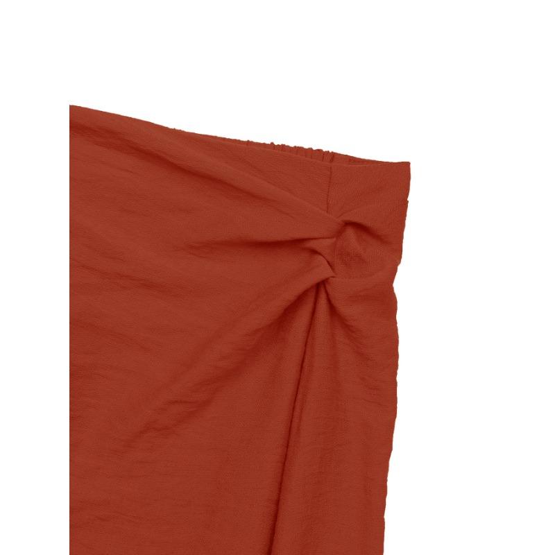 VEZFAA Women's Solid Color Print Casual Summer Spring Skirts