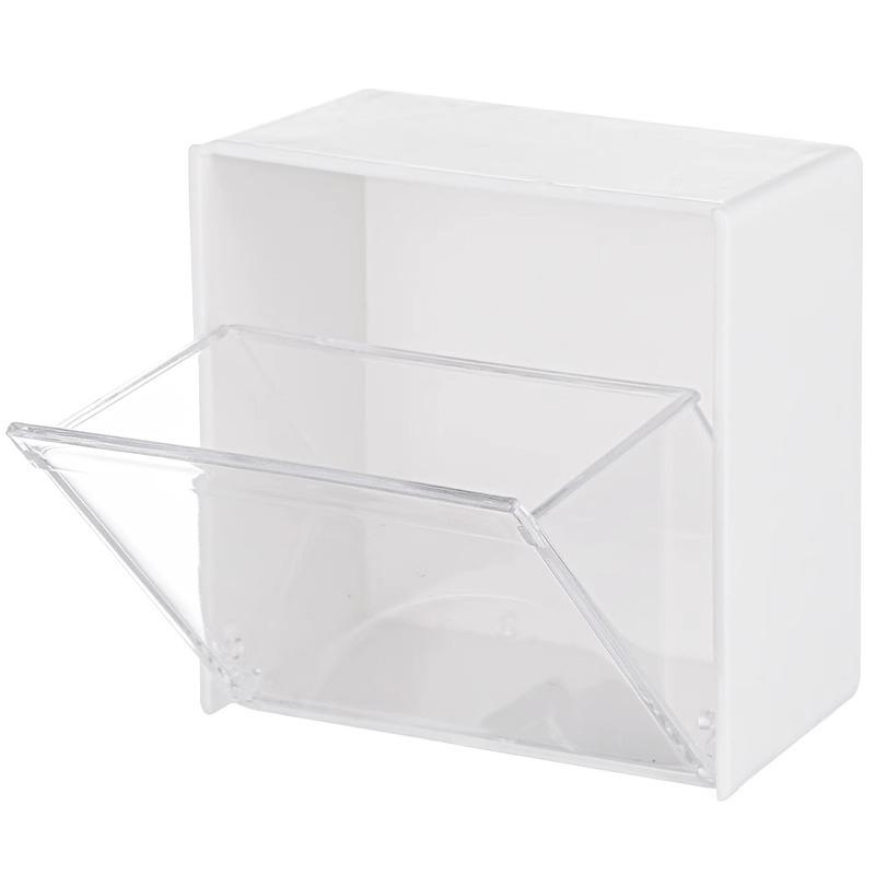 1/2 шт настенные коробки для хранения клейкие маленькие держатели для ювелирных изделий коробка пластиковый пылезащитный органайзер для ванной комнаты для ватных палочек макияж