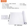 VEVOR Plastic Table Cover, 24 x 96 Inch 1.5 mm Thick Clear Table Protector, Rectangle PVC Desk Mat