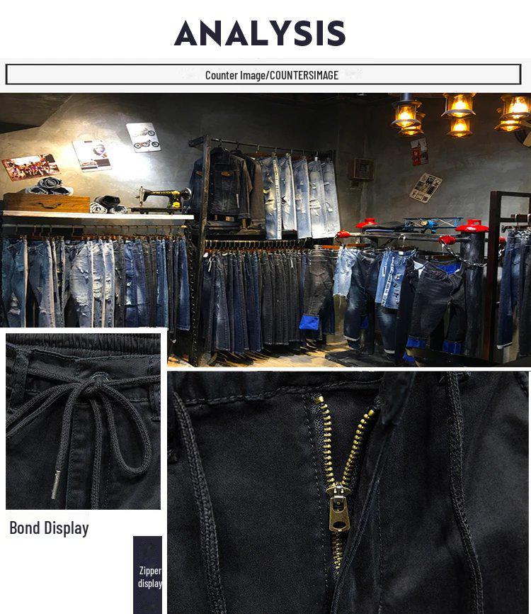 Мужской модный черный комбинезон с множеством карманов - коллекция осень/зима