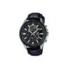 Edifice Кварцевые часы Кожаный ремешок Мужские часы Черный EFR-304BL-1AVUPF