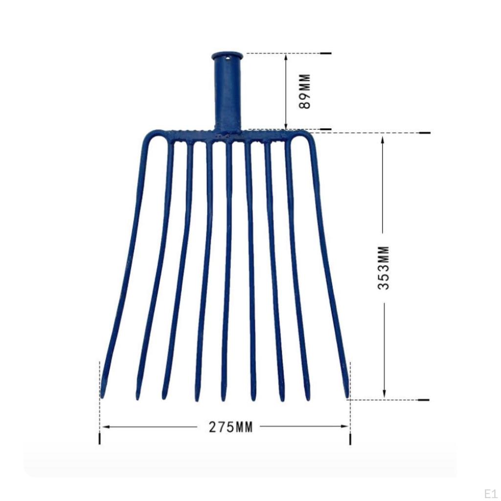 Stone Fork Head Welded MultiTine Wide Fan Shape Agricultural Implement