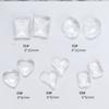 10 Pieces Nail Art Charms Heart Nail Rhinestones Rectangular Crystal Nail Gems Nail Art Decorations for Acrylic Nails