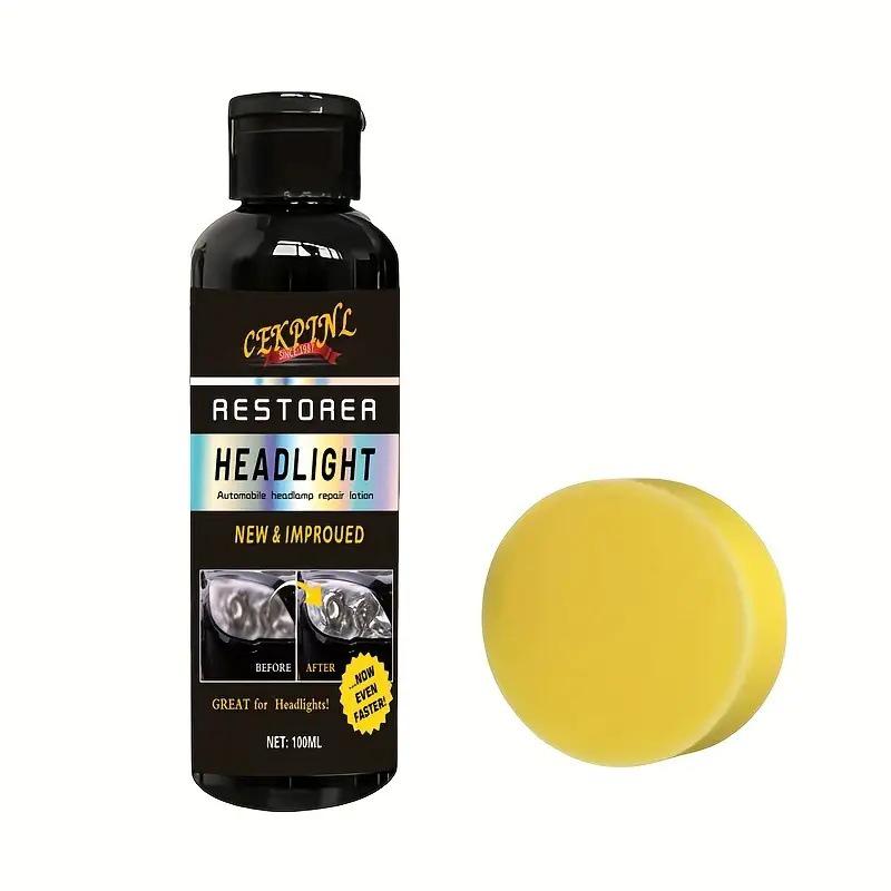 CEKPINL Car Headlight Cleaner: Repairs, Removes Scratches, and Brightens Headlights with PE Material.