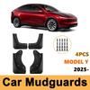 Car Tire For Tesla Model Y Juniper 2025 Front Rear Wheel Mud Flaps Guards MudFlaps Automobile Protector Accessory