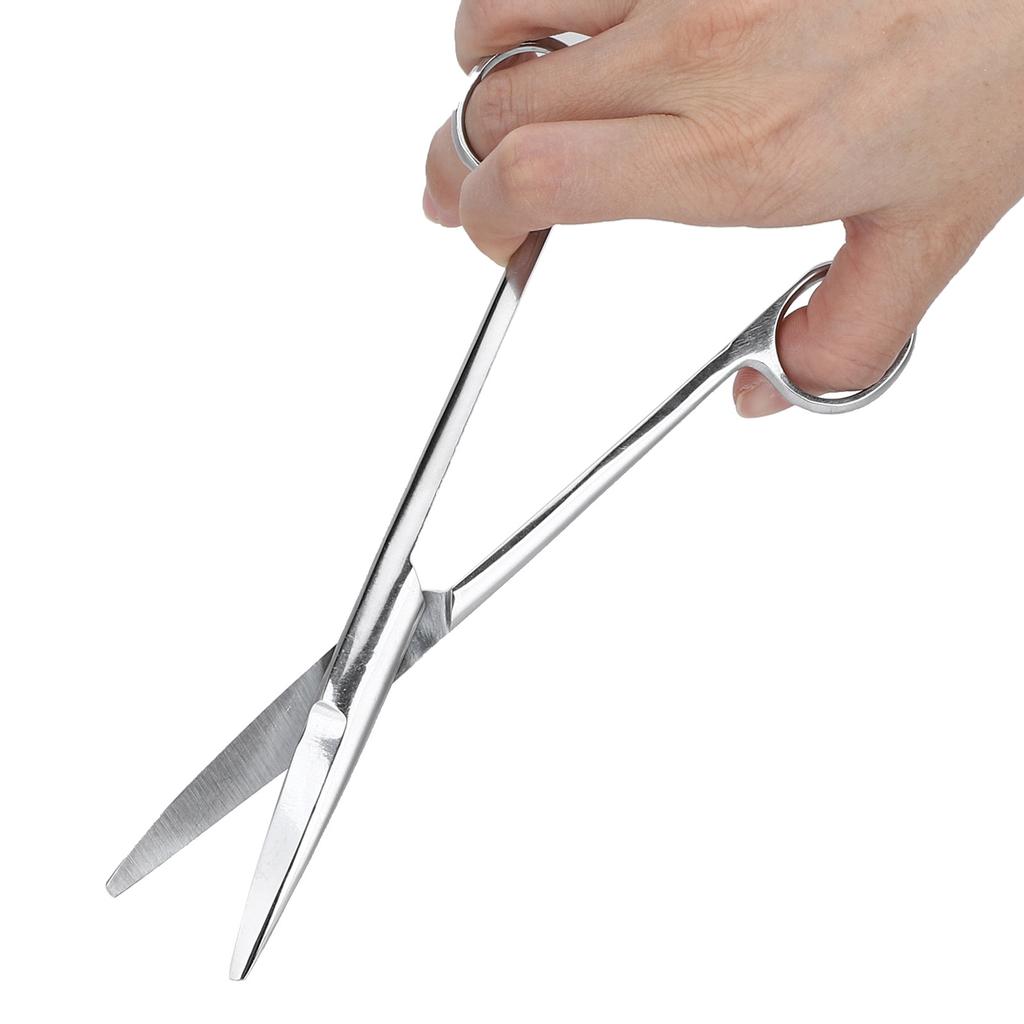 18cm Stainless Steel Scissor Veterinary Pet Farm Animal Curved Round Scissors Household Tool