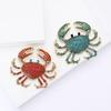 Fashion Rhinestone Crab Brooches Personalized Creative Animal Pin For Women Clothing Coat Accessries Gifts