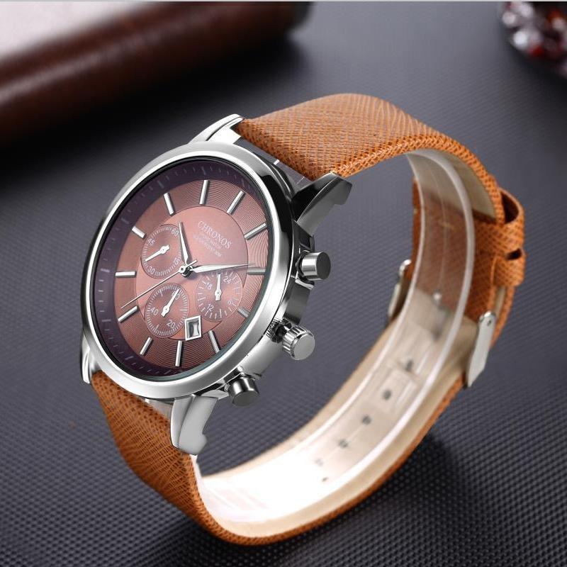 Брендовые часы CHRONOS, мужские часы, лучшие роскошные мужские часы, спортивные часы с автоматической датой