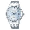 Seiko Presage Men's Watch, SARY161, Mechanical Automatic (with Manual Winding), Cocktail (Skydiving) Image, See-Through Back, Silver