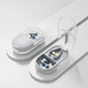 Pill Cutter with Invisible Storage Box Portable 2 In 1 Mini Drug Tablet Medicine Dustproof Divider Organizer Crusher Pill Box