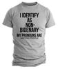 I Identify As Non Bidenary Joe Biden Funny Political Shirt Trump 2024 USA Flag