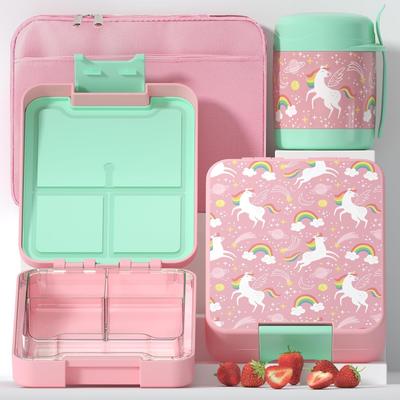 Ланч-бокс бенто для детей с термосом для супа 12 унций, герметичные контейнеры для ланча с термосом для горячей еды, термос для еды и термосумка для ланча для детей