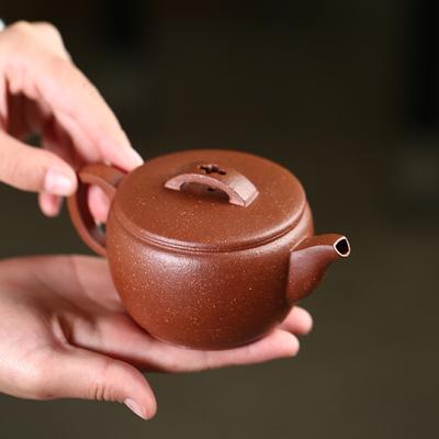 Китайский чайник из фиолетовой глины Исин, оригинальный чайник из руды Хунпо, глиняный чайник из ханьской плитки, чайник Пуэр, домашний чайный набор ручной работы 225 мл