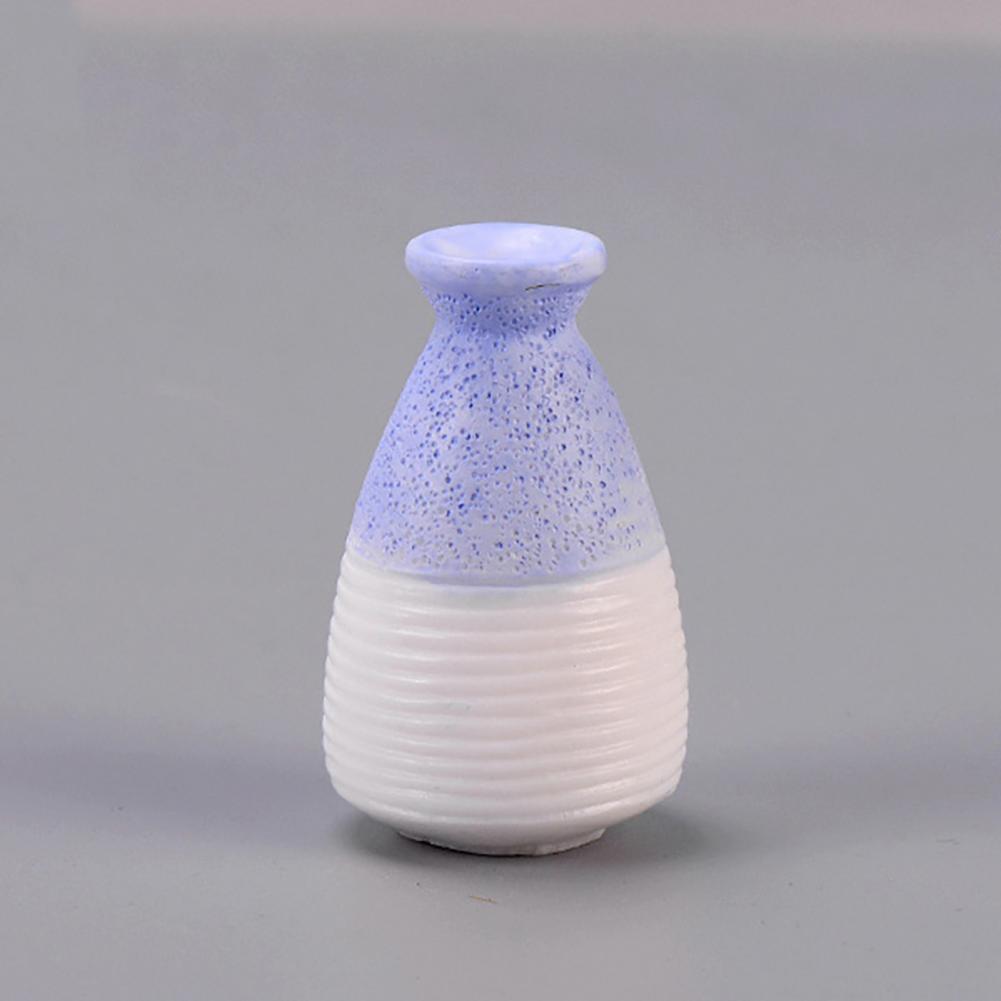 Мини-ваза Модель цветочного горшка Ваза-банка Кукольный домик ручной работы Миниатюрный декор Цветочный горшок Декор Зеленые растительные украшения Ваза-горшок