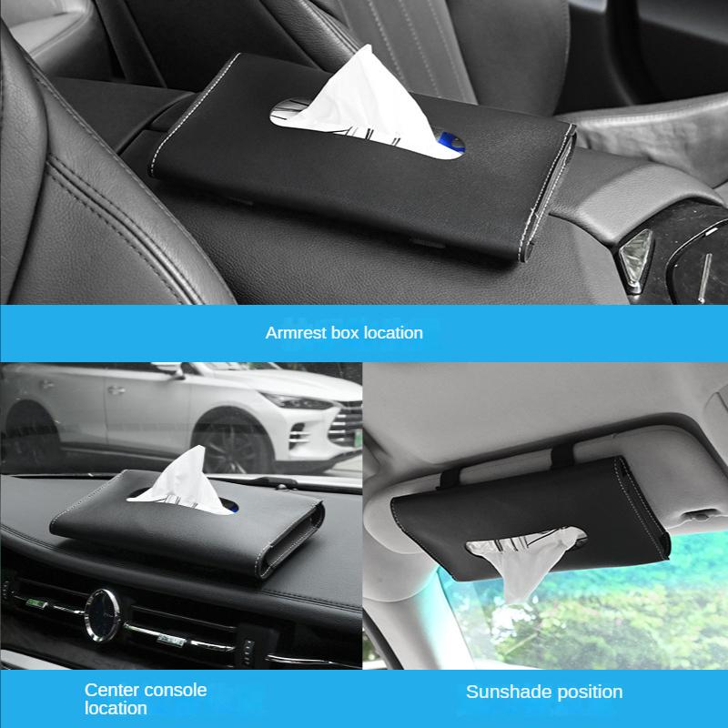 1 Pcs Car Tissue Box Towel Sets Car Sun Visor Tissue Box Holder Auto Interior Storage Decoration