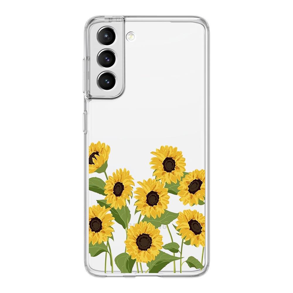 Чехол для телефона подсолнух Лаванда Фиолетовый Для Samsung Galaxy S23 S22 S20 Ultra S21 FE 5G S9 Plus S10E S8 Note 20 Прозрачный Чехол