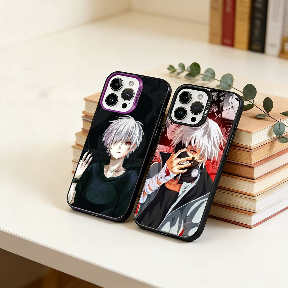 Аниме Токийский Гуль Чехол для iPhone 17,16,15,14,13,12,11 Plus,Pro Max,XS,Цветной Посеребренный Внутренний Чехол
